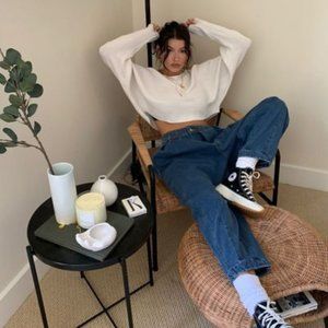 BDG Franny Pleated Balloon Jean – Light Wash